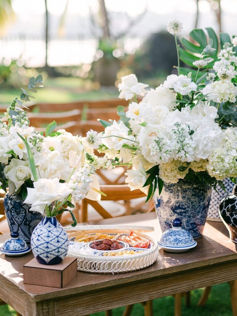 bình hoa gốm sứ xanh blue porcelain cho thuê