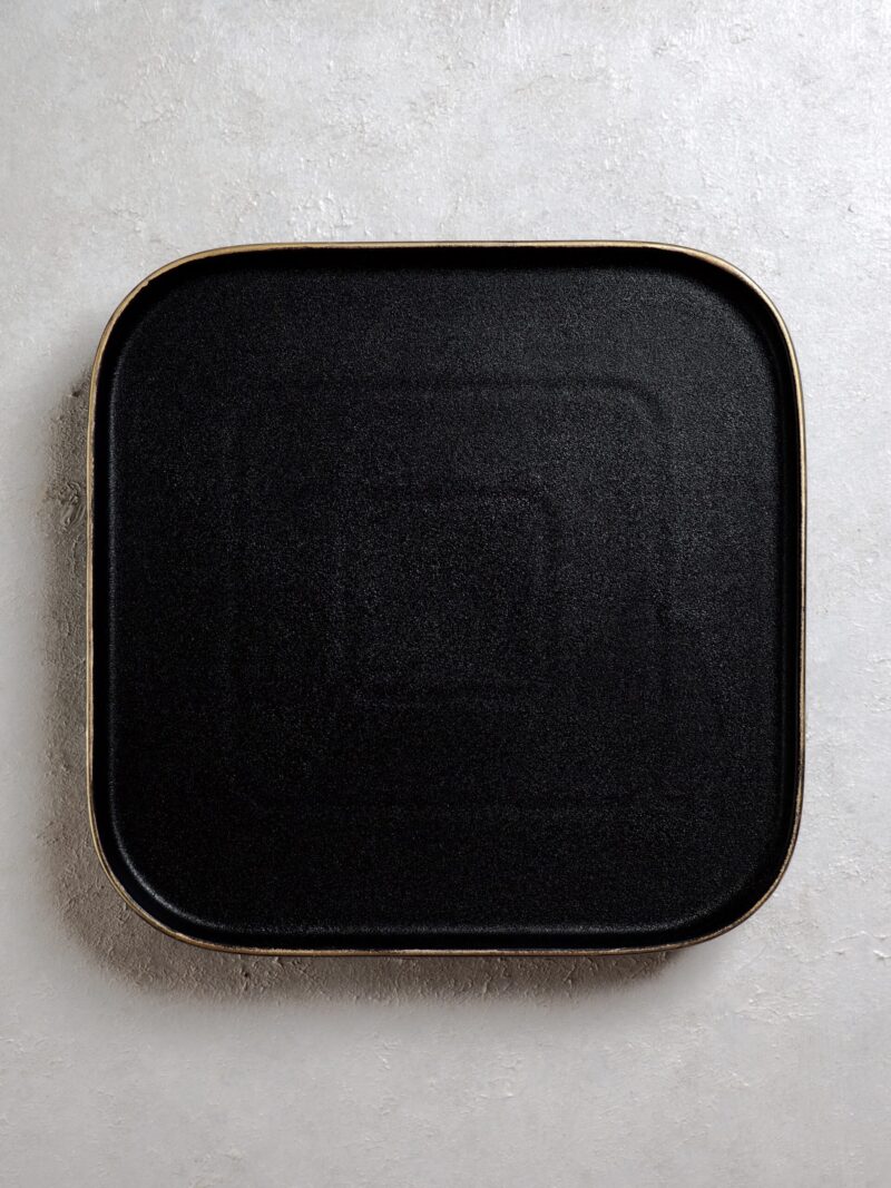Dĩa dinner black square