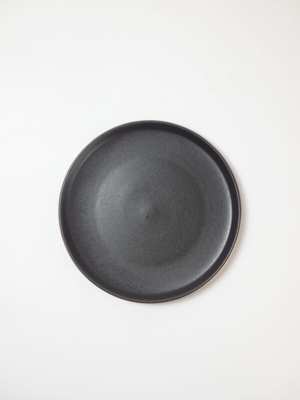 Black dinner plate
