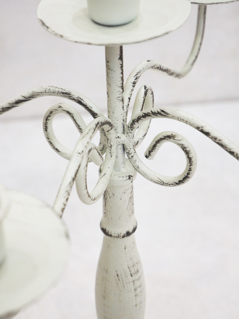 Antique White Candelabra candle holder-1 Large